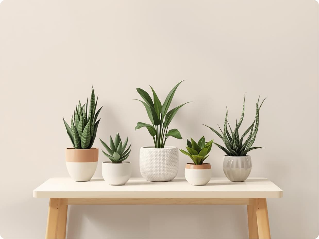 space-saving-plants-small-spaces space-saving indoor plants for small spaces on a shelf